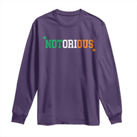 Irish Pride Boxing Fighting Notorious Long Sleeve Shirt Irish Flag Lucky Shamrock Graphic