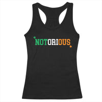 Irish Pride Boxing Fighting Notorious Racerback Tank Top Irish Flag Lucky Shamrock Graphic