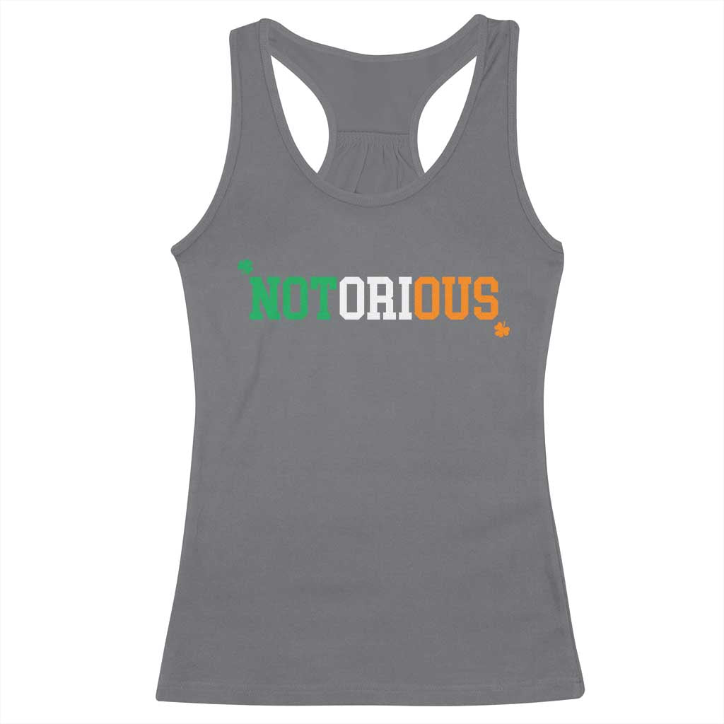 Irish Pride Boxing Fighting Notorious Racerback Tank Top Irish Flag Lucky Shamrock Graphic