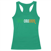 Irish Pride Boxing Fighting Notorious Racerback Tank Top Irish Flag Lucky Shamrock Graphic