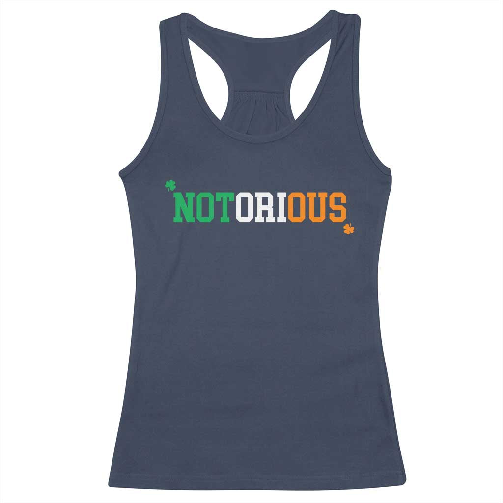 Irish Pride Boxing Fighting Notorious Racerback Tank Top Irish Flag Lucky Shamrock Graphic