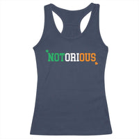 Irish Pride Boxing Fighting Notorious Racerback Tank Top Irish Flag Lucky Shamrock Graphic