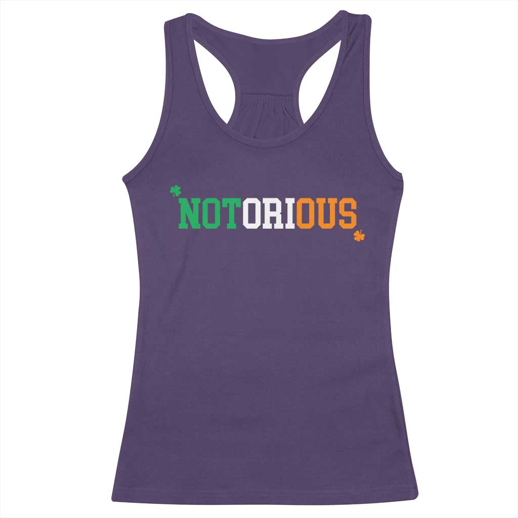 Irish Pride Boxing Fighting Notorious Racerback Tank Top Irish Flag Lucky Shamrock Graphic