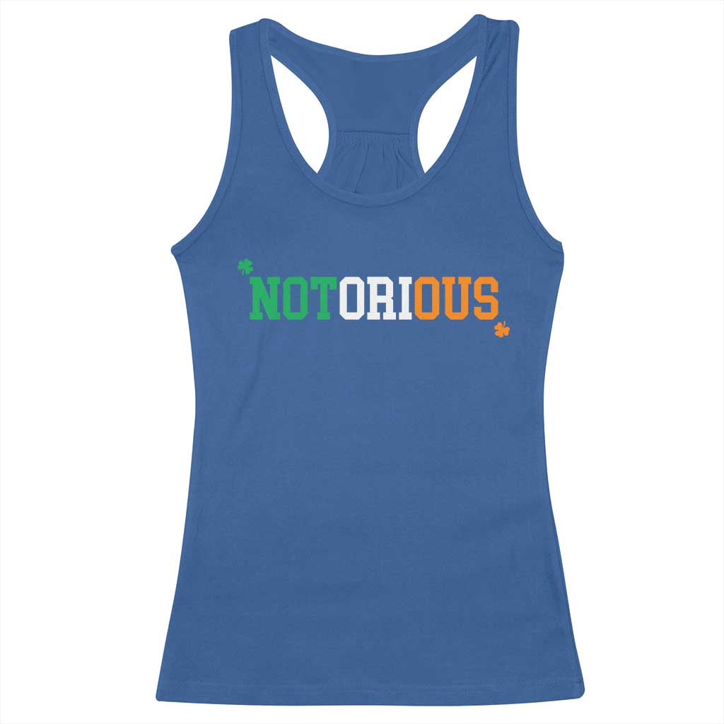 Irish Pride Boxing Fighting Notorious Racerback Tank Top Irish Flag Lucky Shamrock Graphic