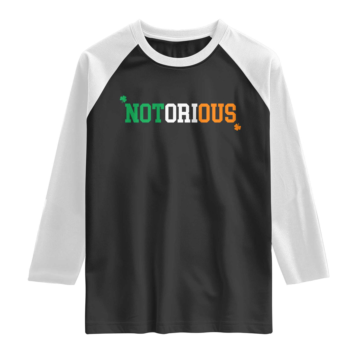 Irish Pride Boxing Fighting Notorious Raglan Shirt Irish Flag Lucky Shamrock Graphic