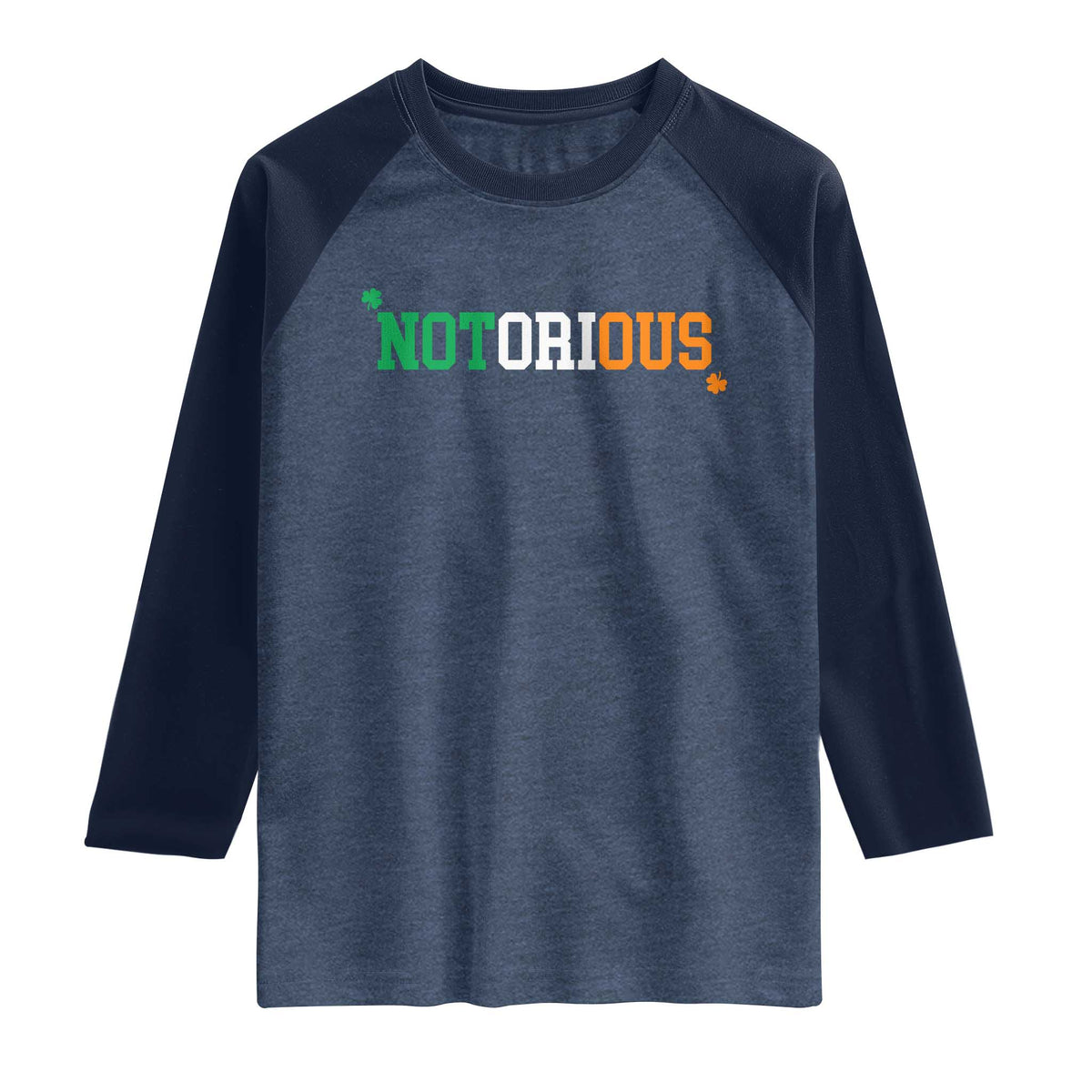 Irish Pride Boxing Fighting Notorious Raglan Shirt Irish Flag Lucky Shamrock Graphic
