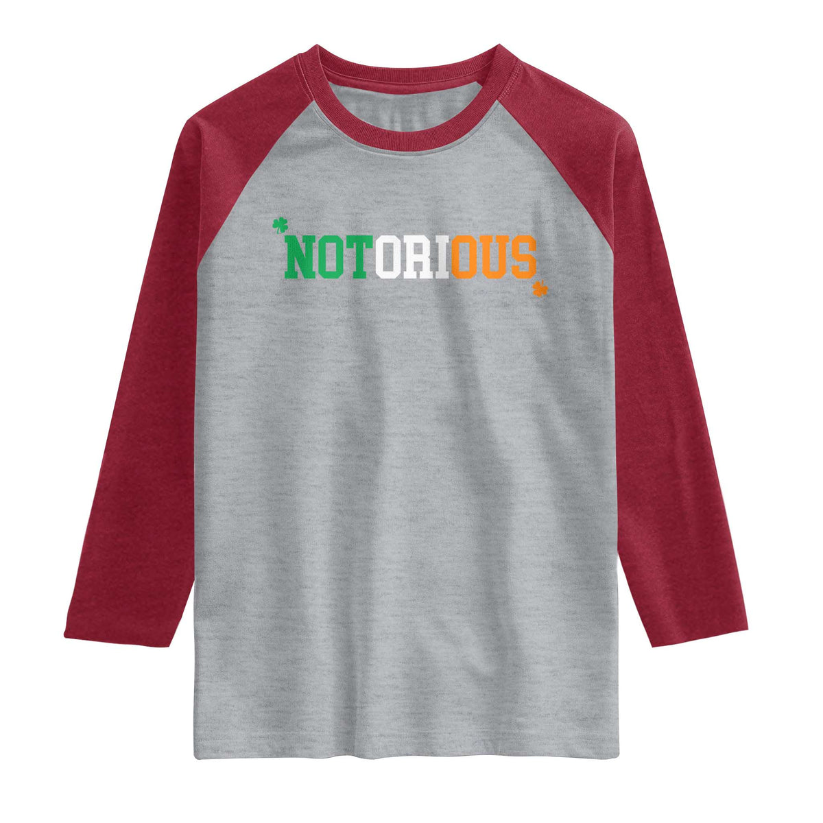 Irish Pride Boxing Fighting Notorious Raglan Shirt Irish Flag Lucky Shamrock Graphic