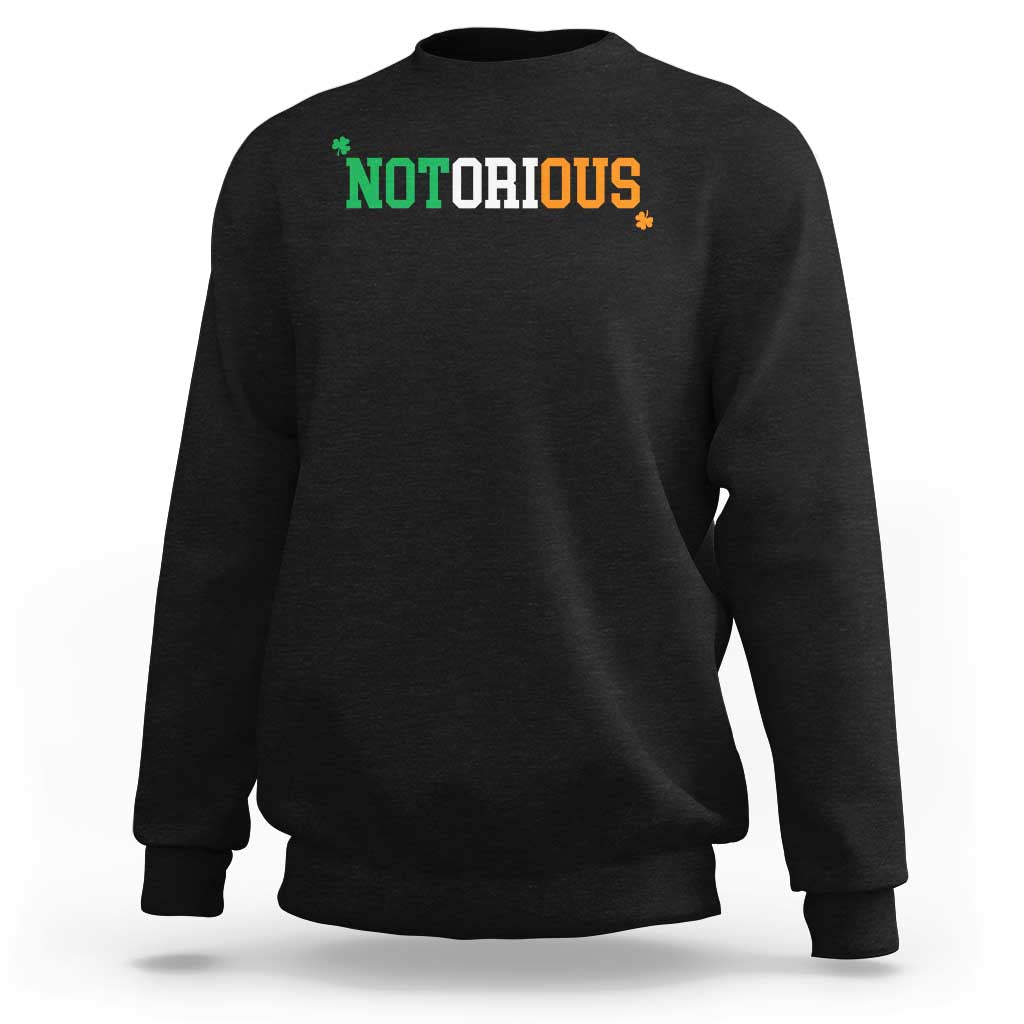 Irish Pride Boxing Fighting Notorious Sweatshirt Irish Flag Lucky Shamrock Graphic