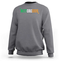Irish Pride Boxing Fighting Notorious Sweatshirt Irish Flag Lucky Shamrock Graphic