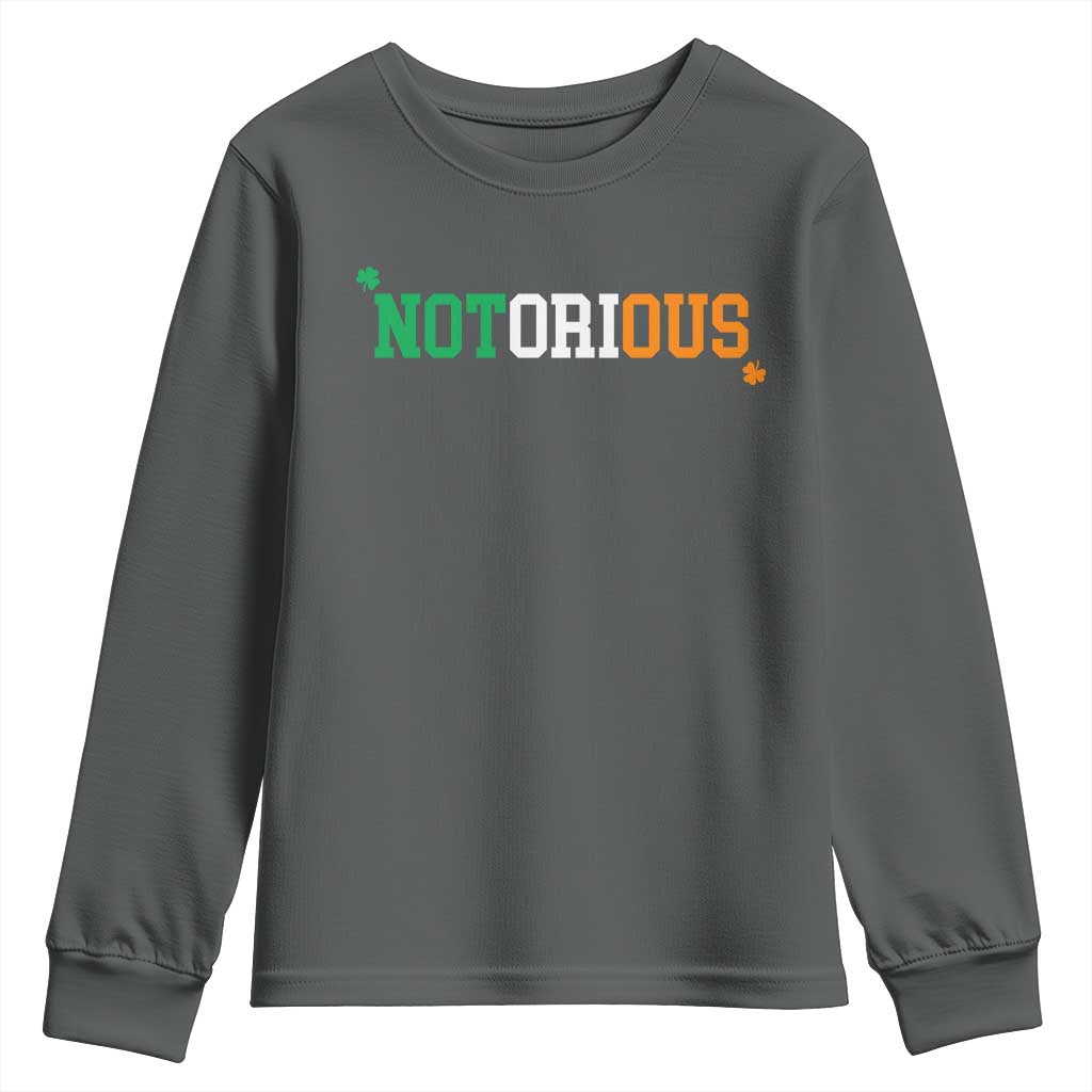 Irish Pride Boxing Fighting Notorious Youth Sweatshirt Irish Flag Lucky Shamrock Graphic