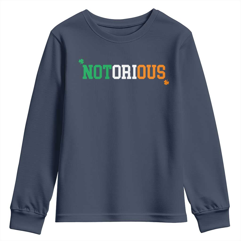 Irish Pride Boxing Fighting Notorious Youth Sweatshirt Irish Flag Lucky Shamrock Graphic