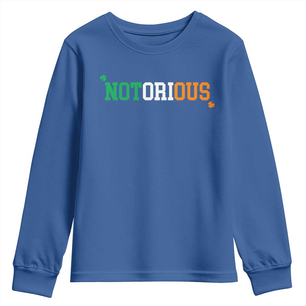 Irish Pride Boxing Fighting Notorious Youth Sweatshirt Irish Flag Lucky Shamrock Graphic