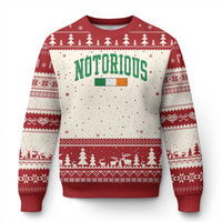 Vintage Irish Flag Notorious Ugly Christmas Sweater Boxing Fans