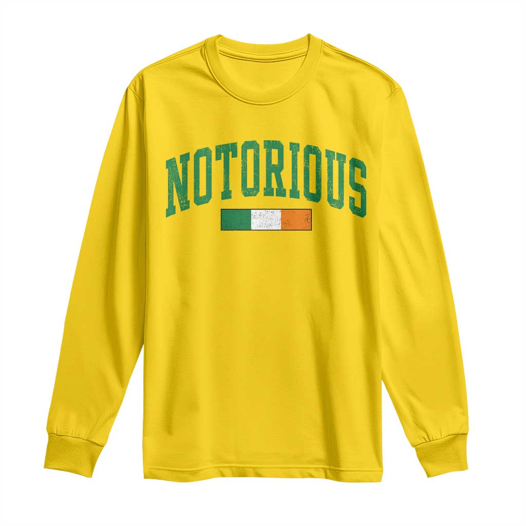 Vintage Irish Flag Notorious Long Sleeve Shirt Boxing Fans