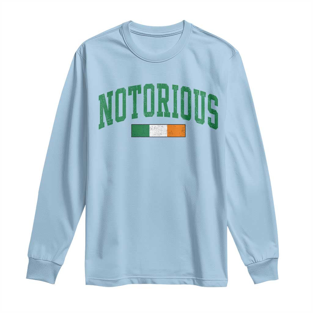Vintage Irish Flag Notorious Long Sleeve Shirt Boxing Fans