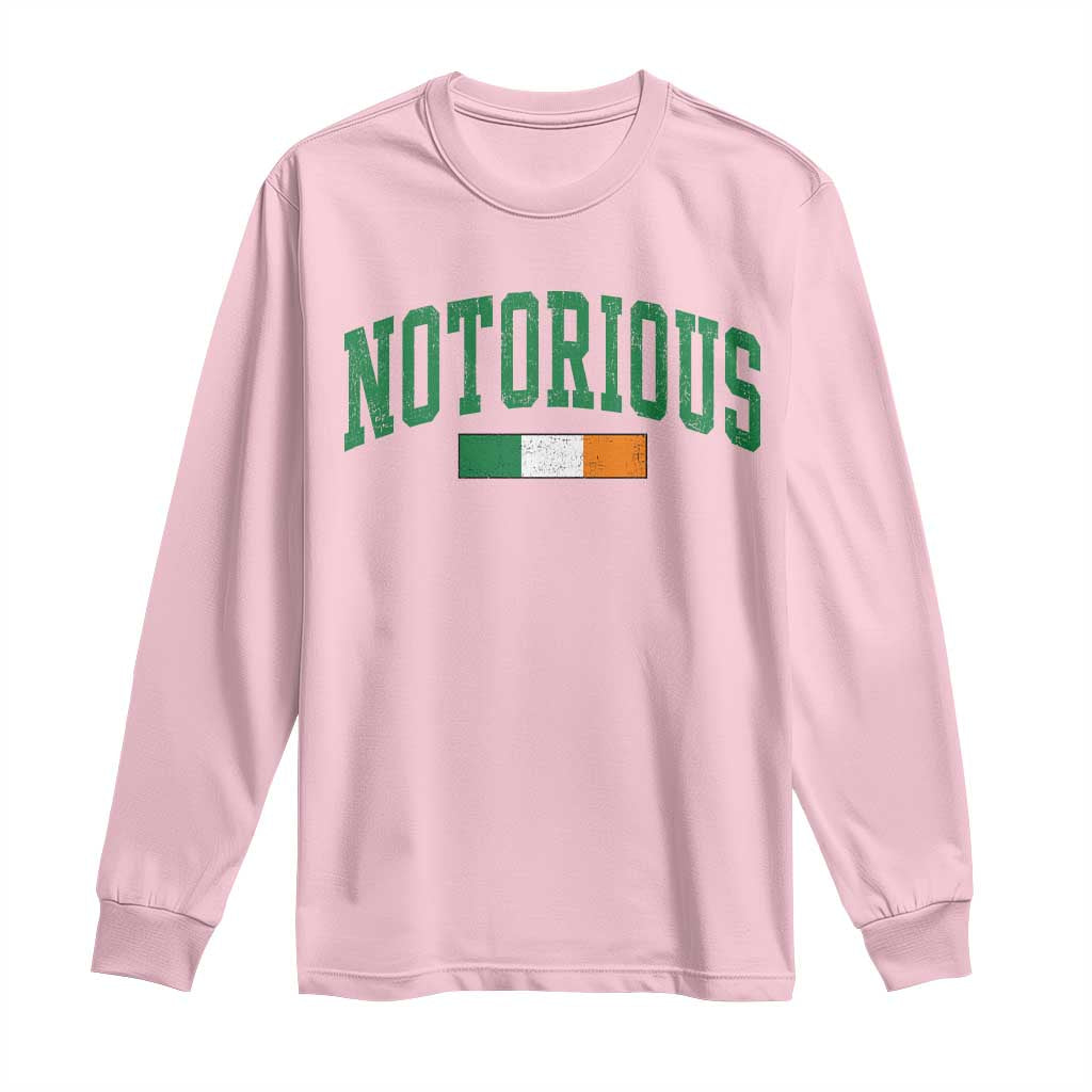 Vintage Irish Flag Notorious Long Sleeve Shirt Boxing Fans