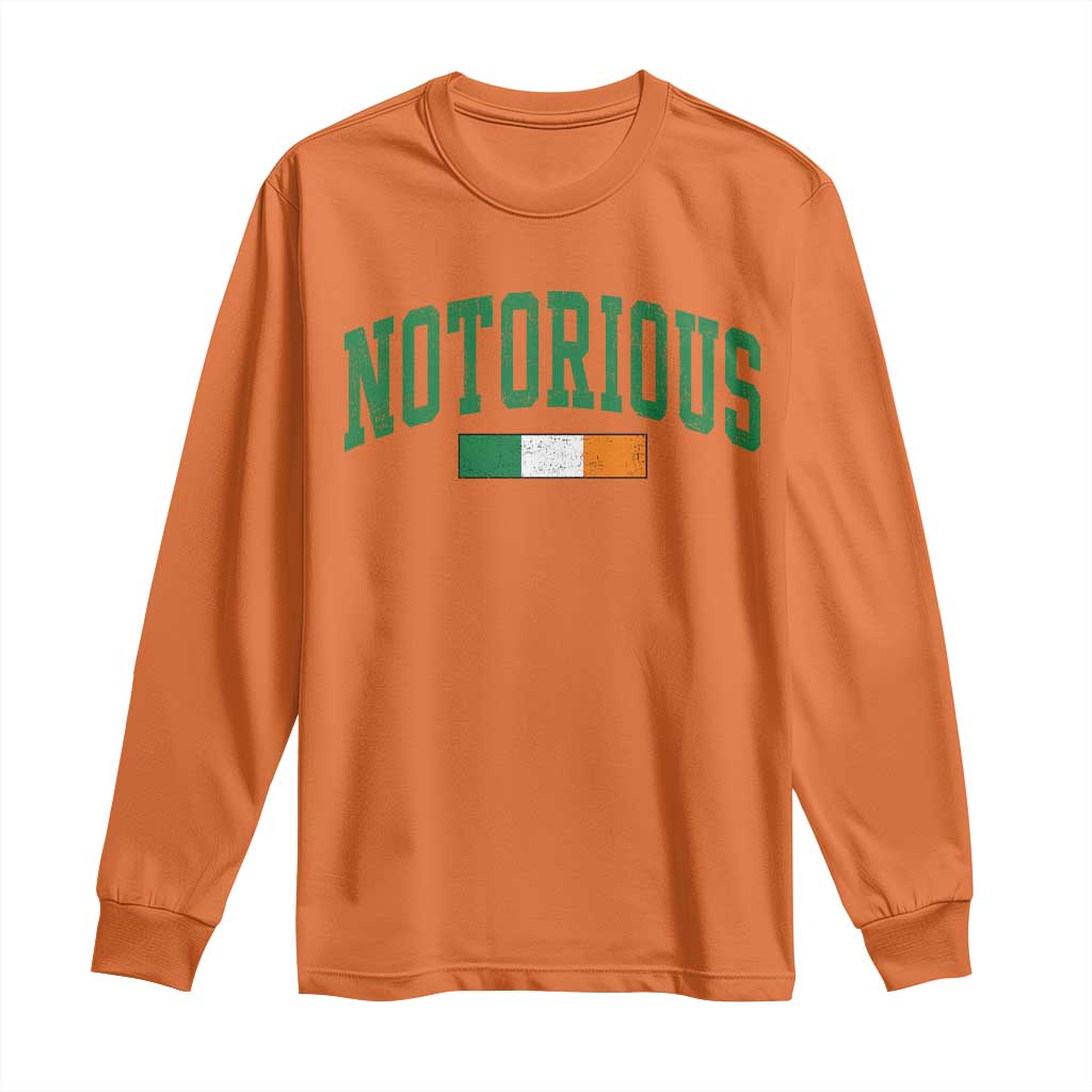 Vintage Irish Flag Notorious Long Sleeve Shirt Boxing Fans