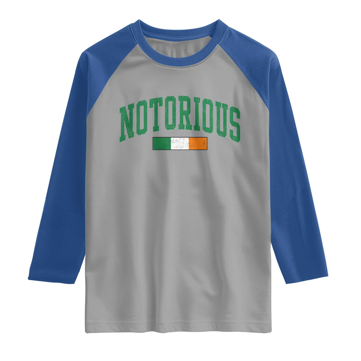 Vintage Irish Flag Notorious Raglan Shirt Boxing Fans