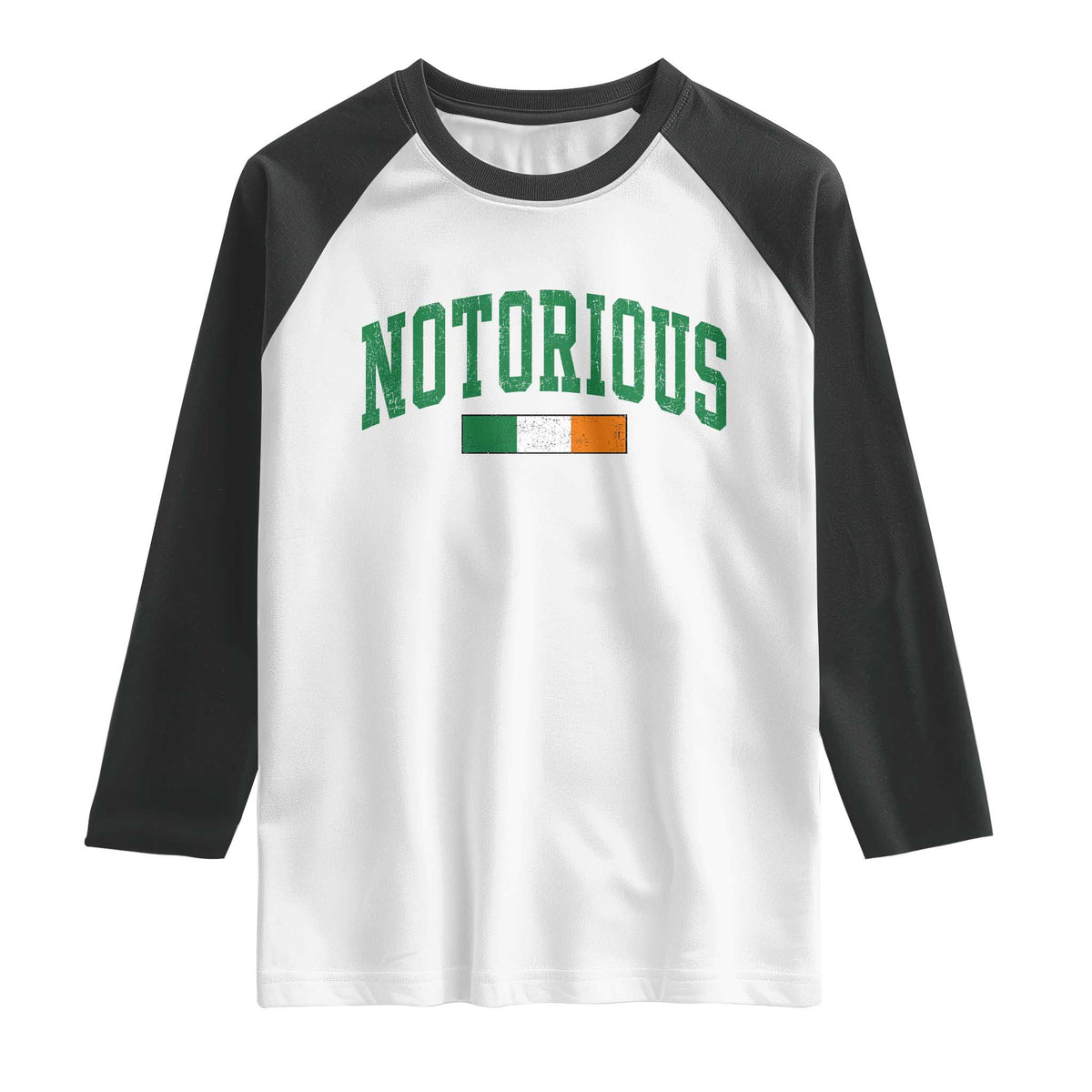 Vintage Irish Flag Notorious Raglan Shirt Boxing Fans