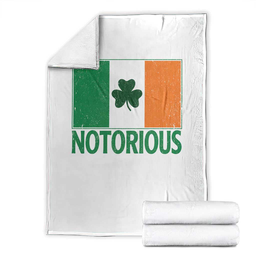 Irish Pride Boxing Fighting Notorious Throw Blanket Vintage Ireland Flag Irish Retro Throwback