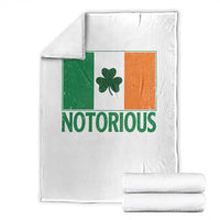 Irish Pride Boxing Fighting Notorious Throw Blanket Vintage Ireland Flag Irish Retro Throwback