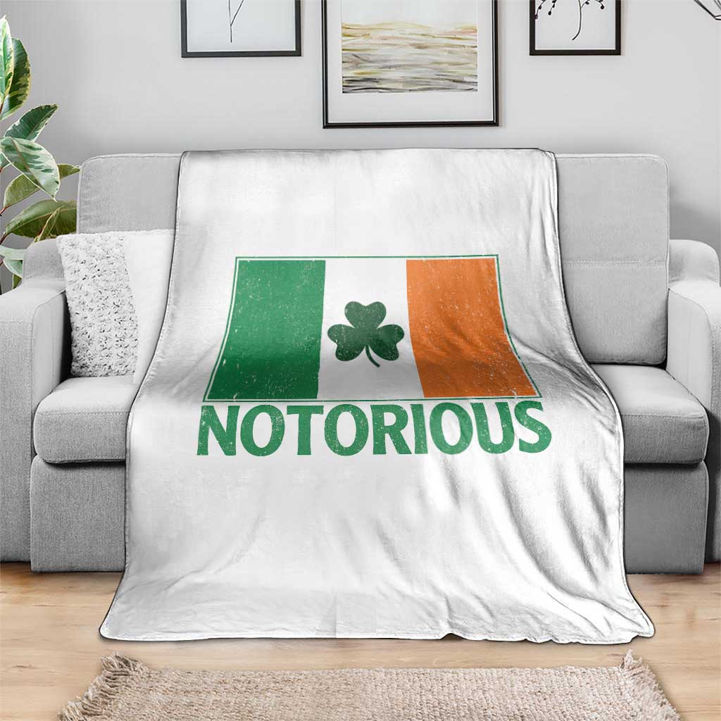 Irish Pride Boxing Fighting Notorious Throw Blanket Vintage Ireland Flag Irish Retro Throwback