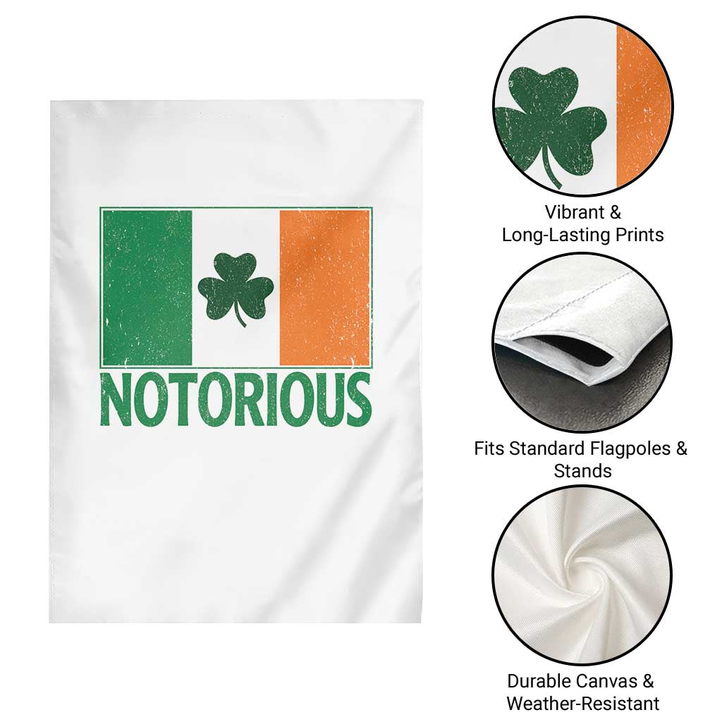 Irish Pride Boxing Fighting Notorious Garden Flag Vintage Ireland Flag Irish Retro Throwback