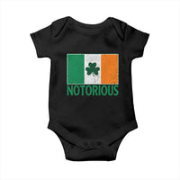 Irish Pride Boxing Fighting Notorious Baby Onesie Vintage Ireland Flag Irish Retro Throwback