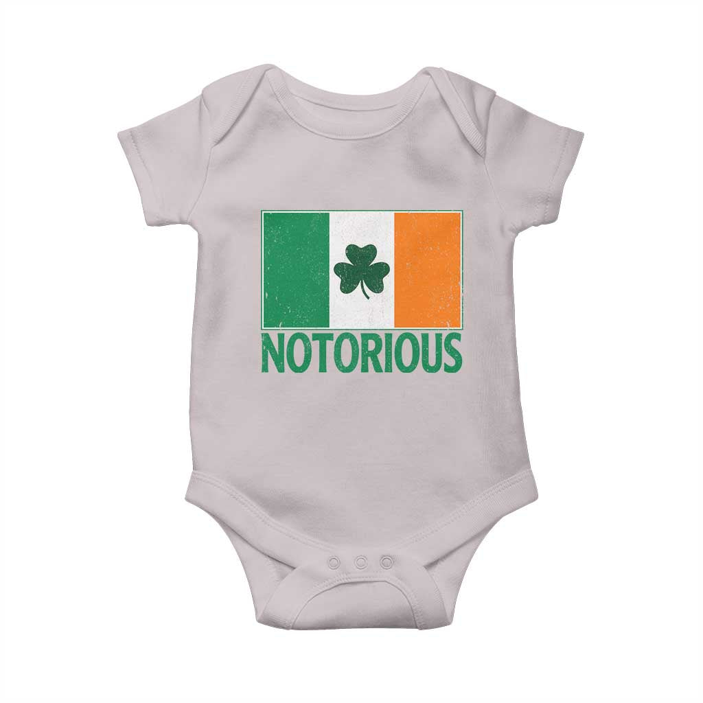 Irish Pride Boxing Fighting Notorious Baby Onesie Vintage Ireland Flag Irish Retro Throwback