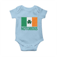 Irish Pride Boxing Fighting Notorious Baby Onesie Vintage Ireland Flag Irish Retro Throwback