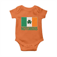 Irish Pride Boxing Fighting Notorious Baby Onesie Vintage Ireland Flag Irish Retro Throwback