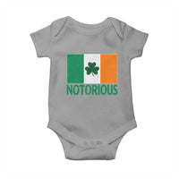 Irish Pride Boxing Fighting Notorious Baby Onesie Vintage Ireland Flag Irish Retro Throwback