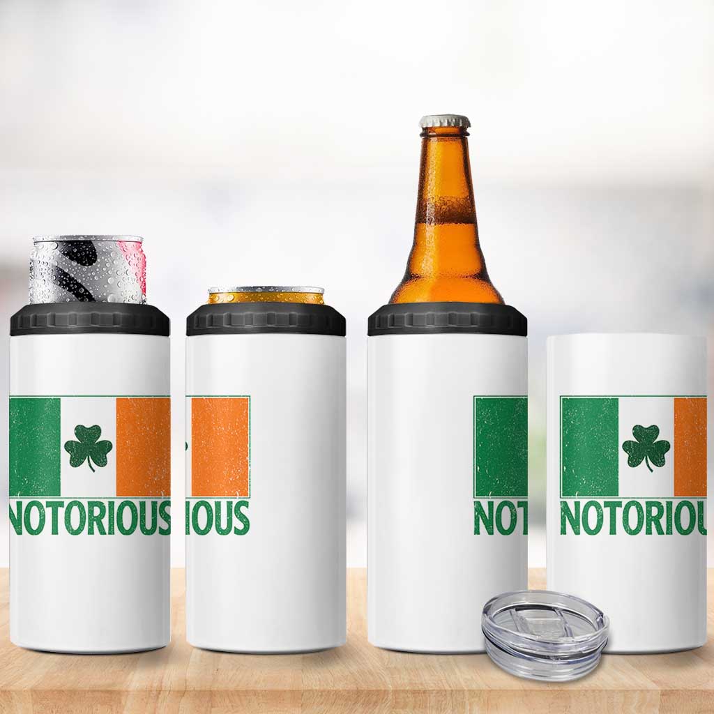Irish Pride Boxing Fighting Notorious 4 in 1 Can Cooler Tumbler Vintage Ireland Flag Irish Retro Throwback