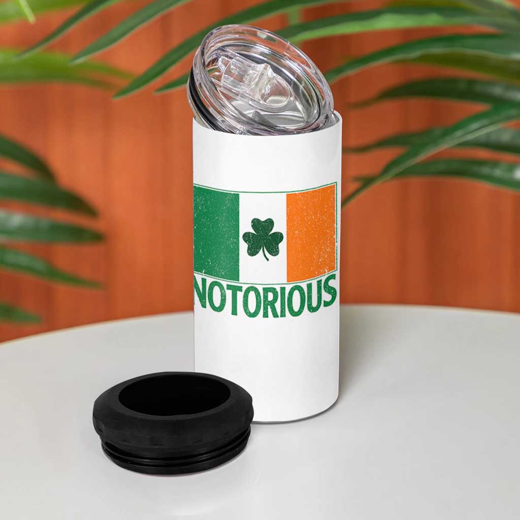Irish Pride Boxing Fighting Notorious 4 in 1 Can Cooler Tumbler Vintage Ireland Flag Irish Retro Throwback
