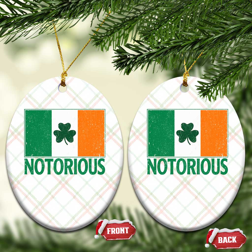 Irish Pride Boxing Fighting Notorious Ceramic Ornament Vintage Ireland Flag Irish Retro Throwback