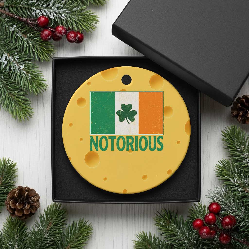 Irish Pride Boxing Fighting Notorious Ceramic Ornament Vintage Ireland Flag Irish Retro Throwback