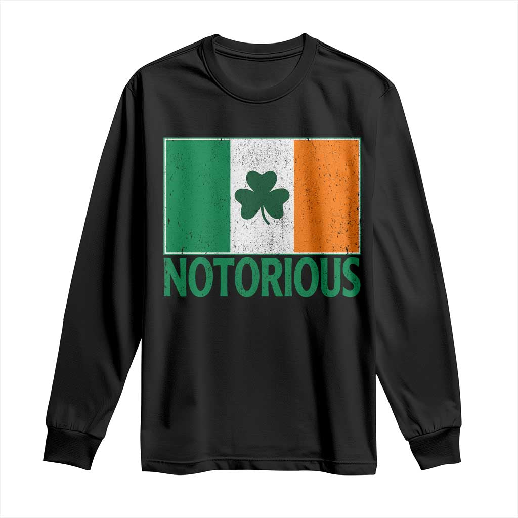 Irish Pride Boxing Fighting Notorious Long Sleeve Shirt Vintage Ireland Flag Irish Retro Throwback