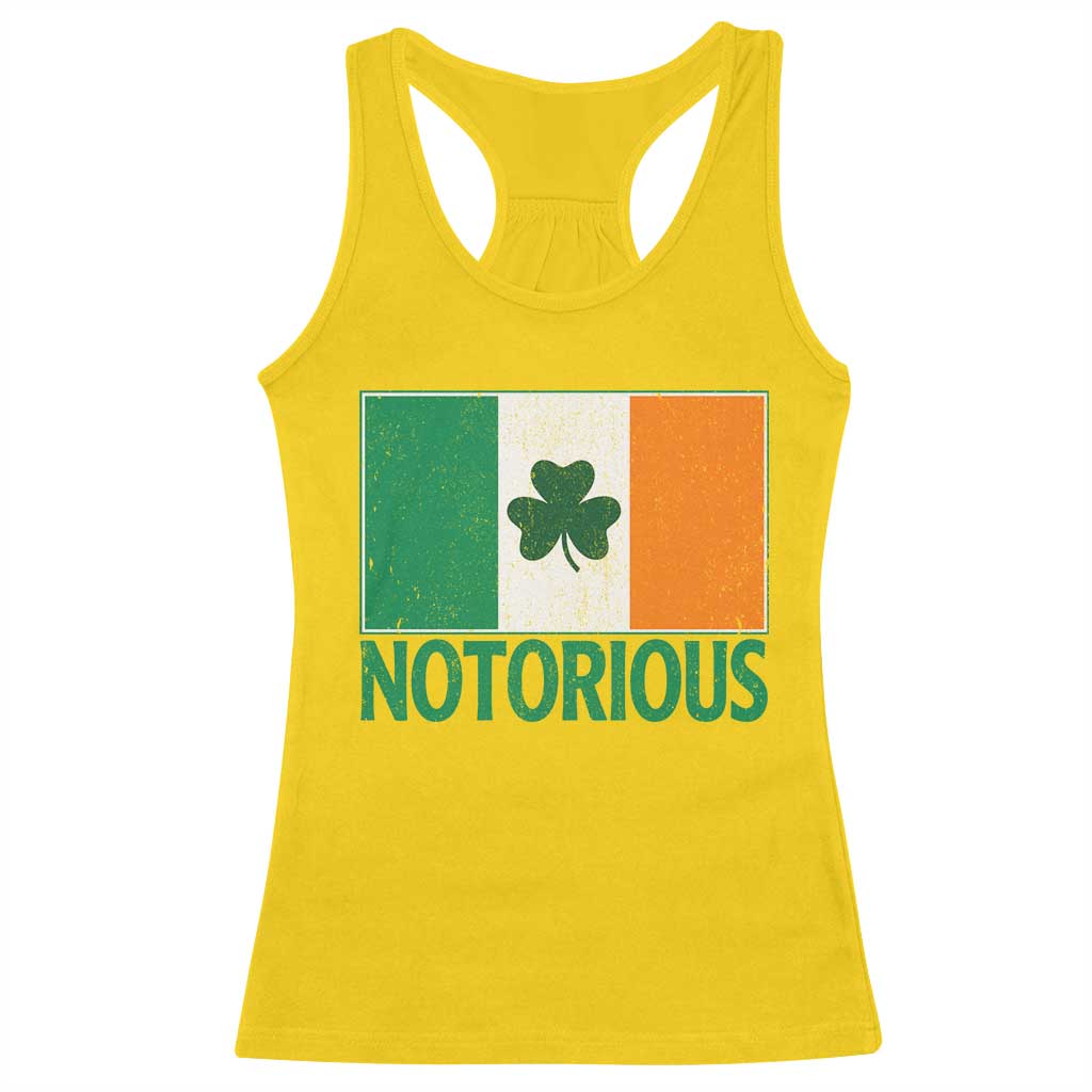 Irish Pride Boxing Fighting Notorious Racerback Tank Top Vintage Ireland Flag Irish Retro Throwback