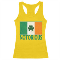 Irish Pride Boxing Fighting Notorious Racerback Tank Top Vintage Ireland Flag Irish Retro Throwback