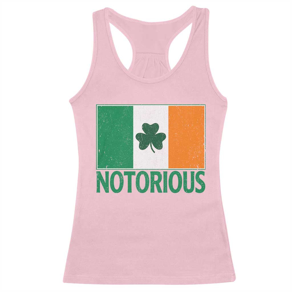 Irish Pride Boxing Fighting Notorious Racerback Tank Top Vintage Ireland Flag Irish Retro Throwback
