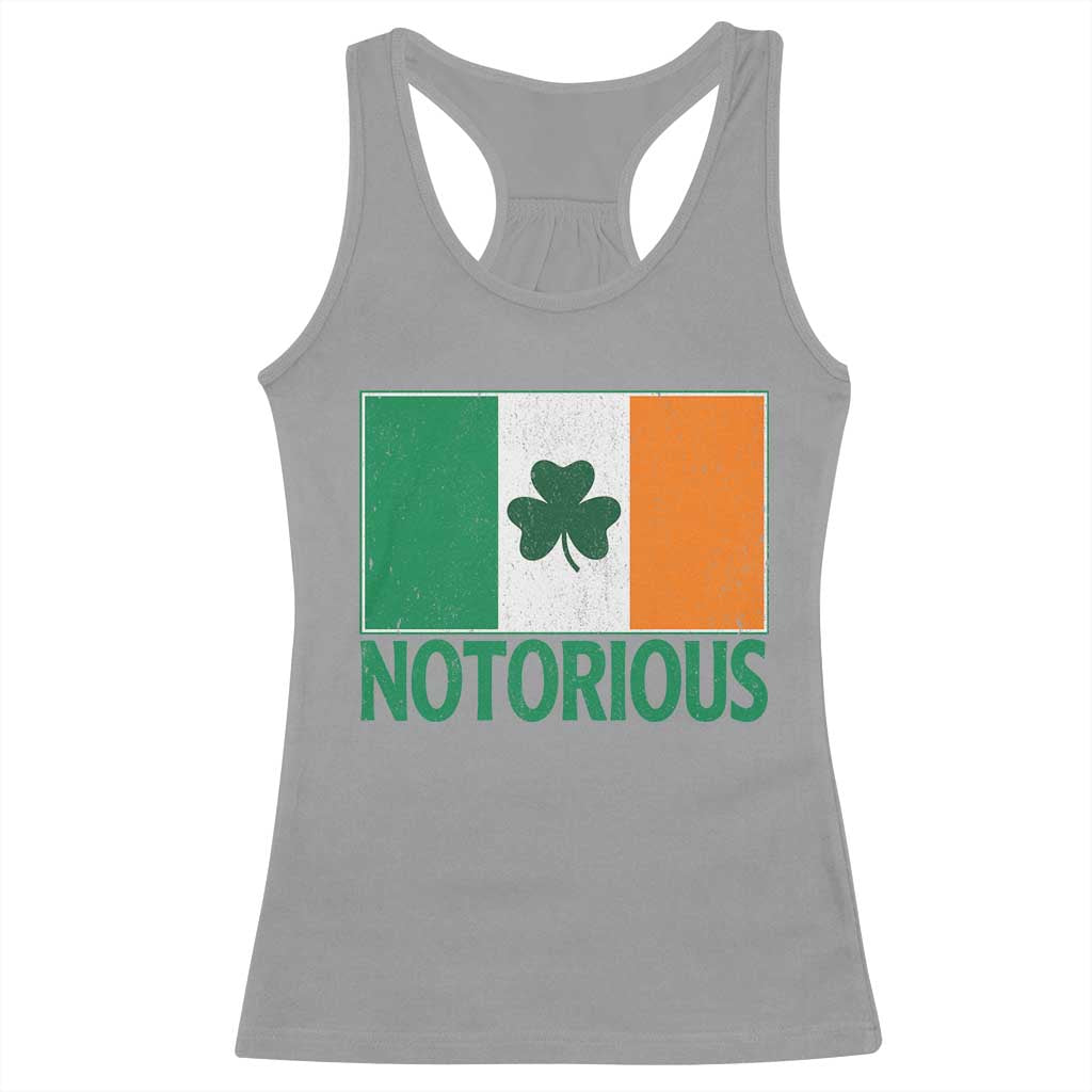 Irish Pride Boxing Fighting Notorious Racerback Tank Top Vintage Ireland Flag Irish Retro Throwback