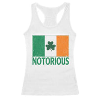 Irish Pride Boxing Fighting Notorious Racerback Tank Top Vintage Ireland Flag Irish Retro Throwback