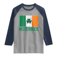 Irish Pride Boxing Fighting Notorious Raglan Shirt Vintage Ireland Flag Irish Retro Throwback