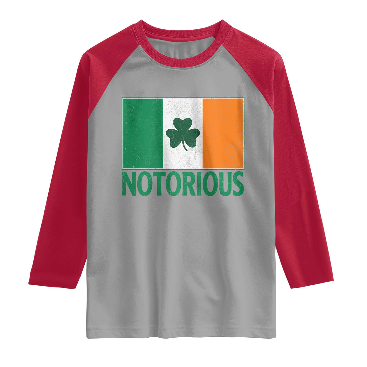 Irish Pride Boxing Fighting Notorious Raglan Shirt Vintage Ireland Flag Irish Retro Throwback