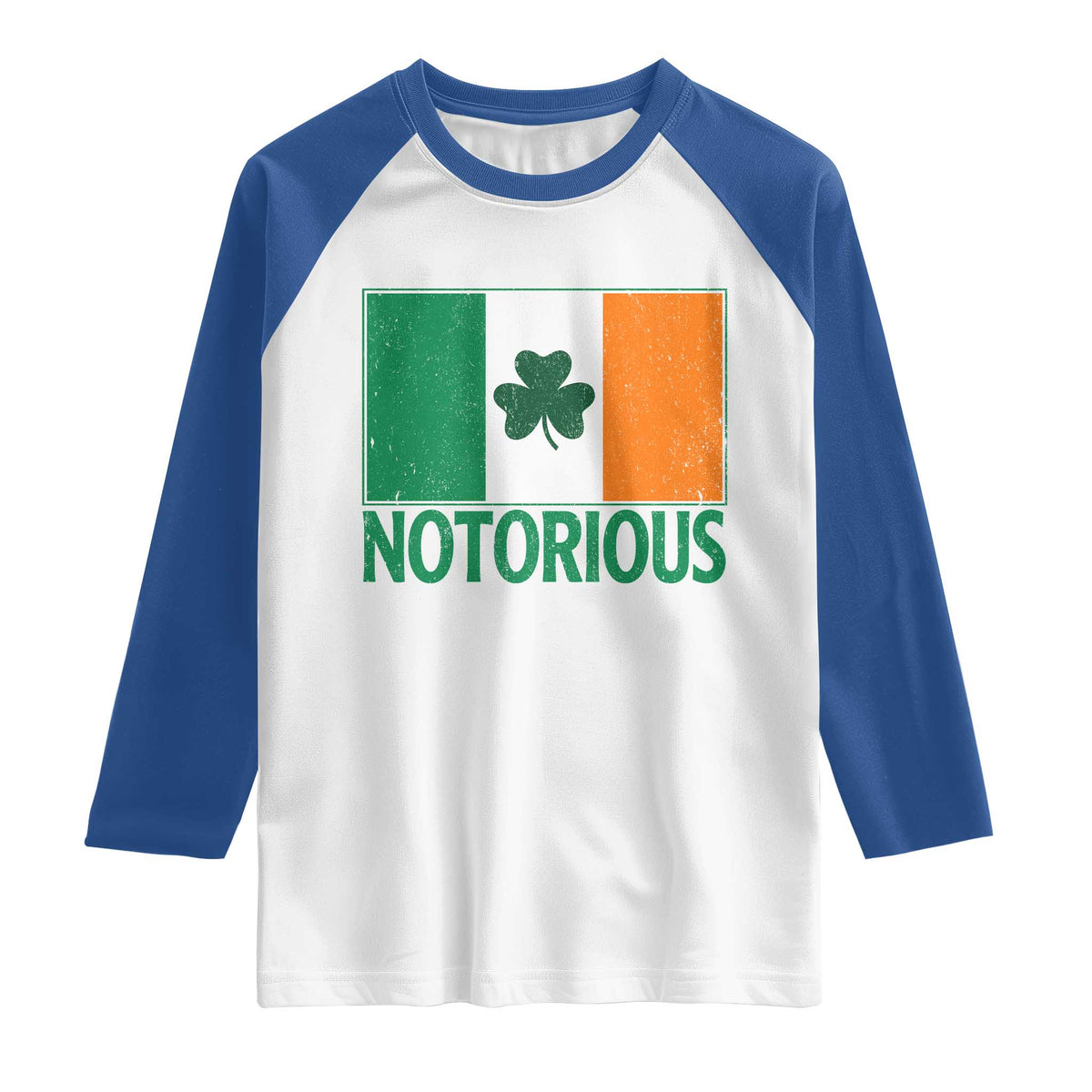 Irish Pride Boxing Fighting Notorious Raglan Shirt Vintage Ireland Flag Irish Retro Throwback
