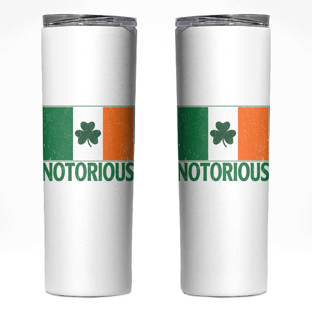 Irish Pride Boxing Fighting Notorious Skinny Tumbler Vintage Ireland Flag Irish Retro Throwback