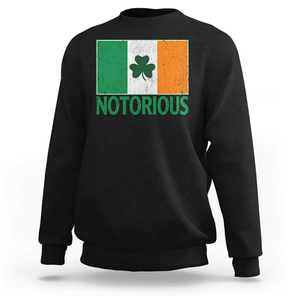 Irish Pride Boxing Fighting Notorious Sweatshirt Vintage Ireland Flag Irish Retro Throwback