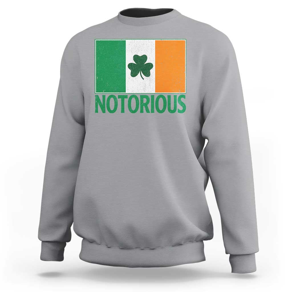 Irish Pride Boxing Fighting Notorious Sweatshirt Vintage Ireland Flag Irish Retro Throwback