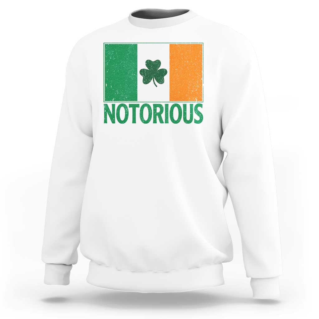 Irish Pride Boxing Fighting Notorious Sweatshirt Vintage Ireland Flag Irish Retro Throwback