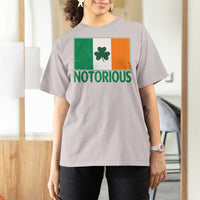 Irish Pride Boxing Fighting Notorious T Shirt For Women Vintage Ireland Flag Irish Retro Throwback